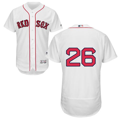 Red Sox #26 Wade Boggs White Flexbase Authentic Collection Stitched MLB Jersey